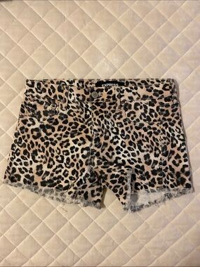 Express Leopard Shorts Size 4